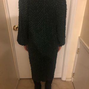 H&M hunter green midi dress